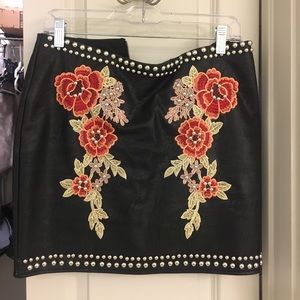 Faux Leather Mini Skirt